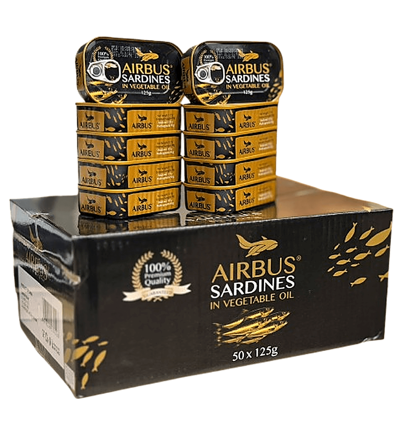 Retail carton of Sardines in vegetable oil